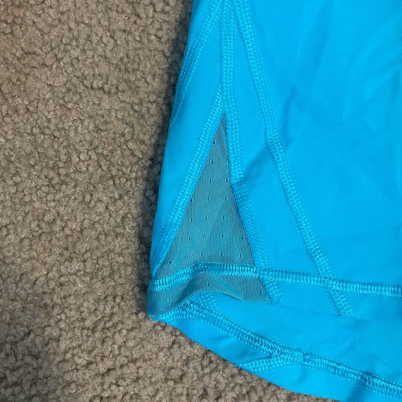 Turquoise Lululemon shorts. Worn a few times and are in great condition. - Picture 2 of 3